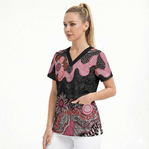 Australia NAIDOC Week 2026 Scrub Top Aboriginal Contemporary Art
