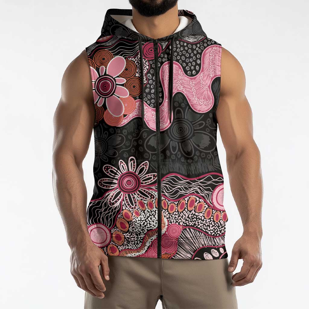Australia NAIDOC Week 2026 Sleeveless Zip Hoodie Aboriginal Contemporary Art
