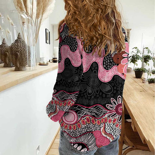 Australia NAIDOC Week 2026 Women Casual Shirt Aboriginal Contemporary Art