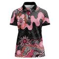 Australia NAIDOC Week 2026 Women Polo Shirt Aboriginal Contemporary Art