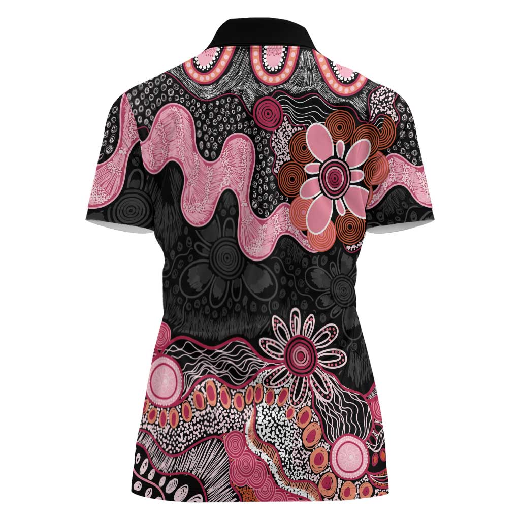 Australia NAIDOC Week 2026 Women Polo Shirt Aboriginal Contemporary Art