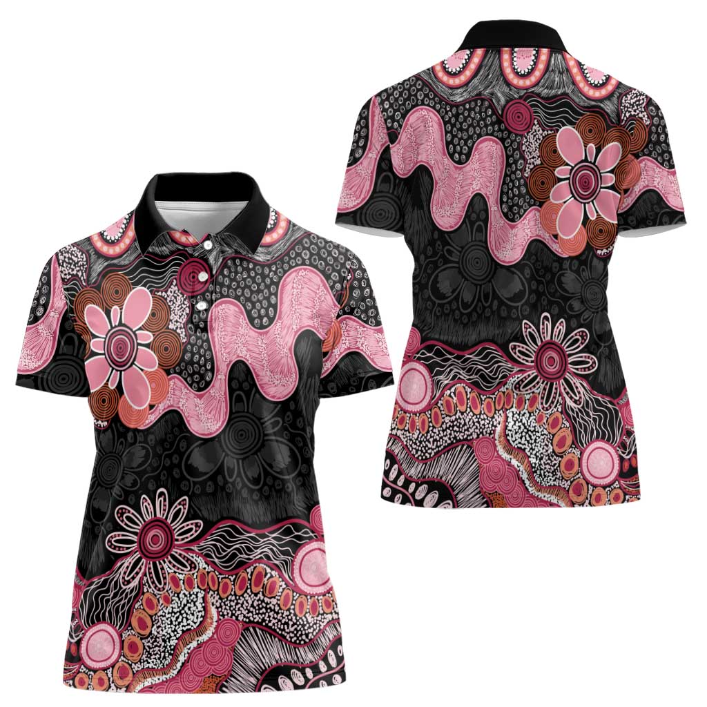 Australia NAIDOC Week 2026 Women Polo Shirt Aboriginal Contemporary Art