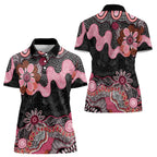 Australia NAIDOC Week 2026 Women Polo Shirt Aboriginal Contemporary Art