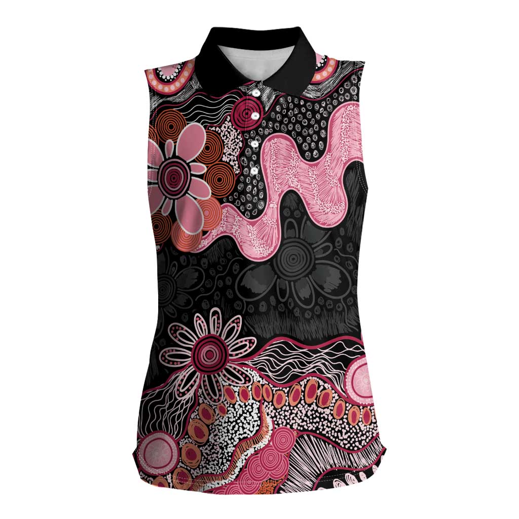 Australia NAIDOC Week 2026 Women Sleeveless Polo Shirt Aboriginal Contemporary Art