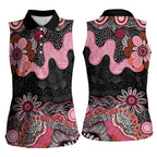 Australia NAIDOC Week 2026 Women Sleeveless Polo Shirt Aboriginal Contemporary Art