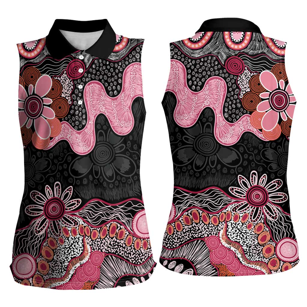 Australia NAIDOC Week 2026 Women Sleeveless Polo Shirt Aboriginal Contemporary Art