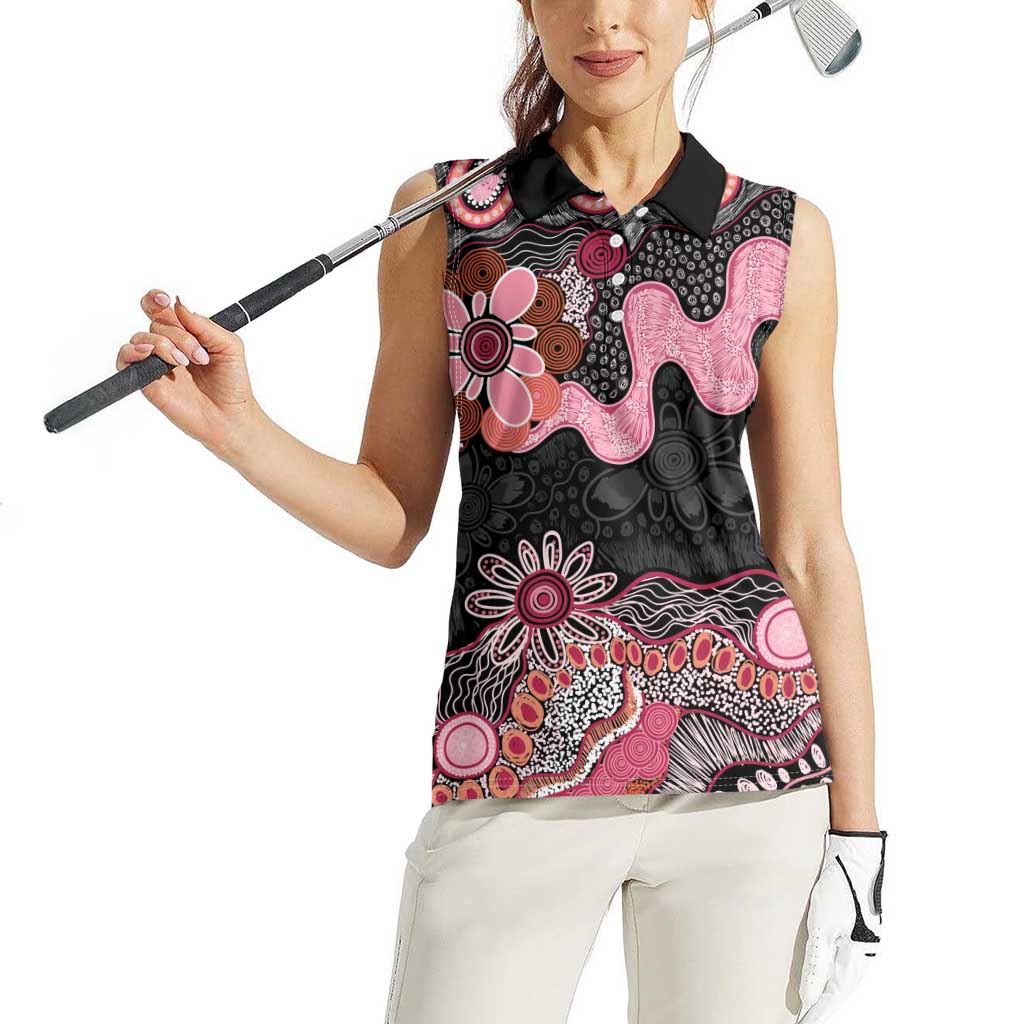 Australia NAIDOC Week 2026 Women Sleeveless Polo Shirt Aboriginal Contemporary Art