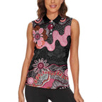 Australia NAIDOC Week 2026 Women Sleeveless Polo Shirt Aboriginal Contemporary Art