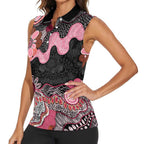 Australia NAIDOC Week 2026 Women Sleeveless Polo Shirt Aboriginal Contemporary Art