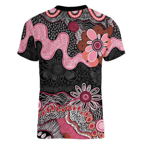 Australia NAIDOC Week 2026 Women V-Neck T-Shirt Aboriginal Contemporary Art