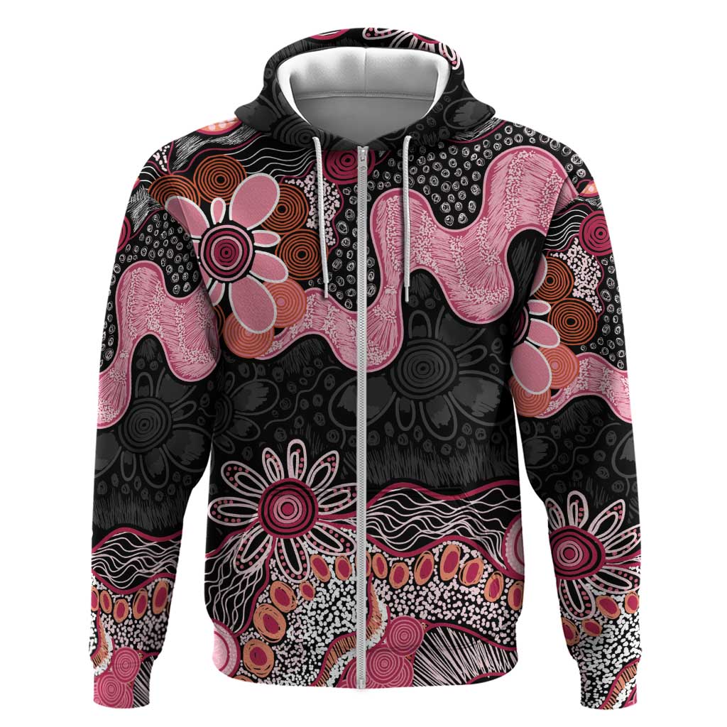 Australia NAIDOC Week 2026 Zip Hoodie Aboriginal Contemporary Art