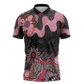 Australia NAIDOC Week 2026 Zipper Polo Shirt Aboriginal Contemporary Art