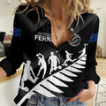 Personalised New Zealand Football Ferns Women Casual Shirt Women World Cup 2023 Sporty Vibes LT7