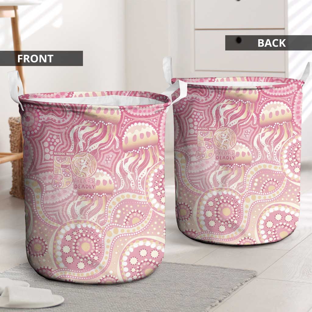 Pastel NAIDOC Week 2026 First Nations Indigenous Laundry Basket Jellyfish