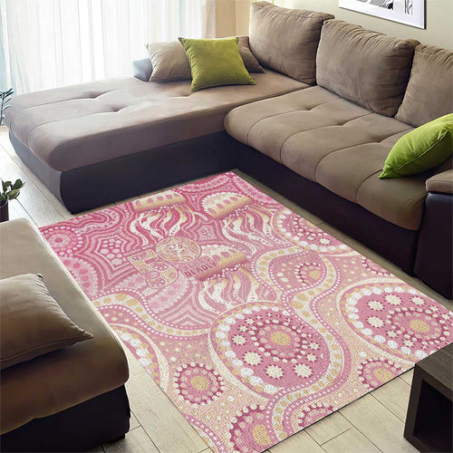 Pastel NAIDOC Week 2026 First Nations Indigenous Area Rug Jellyfish