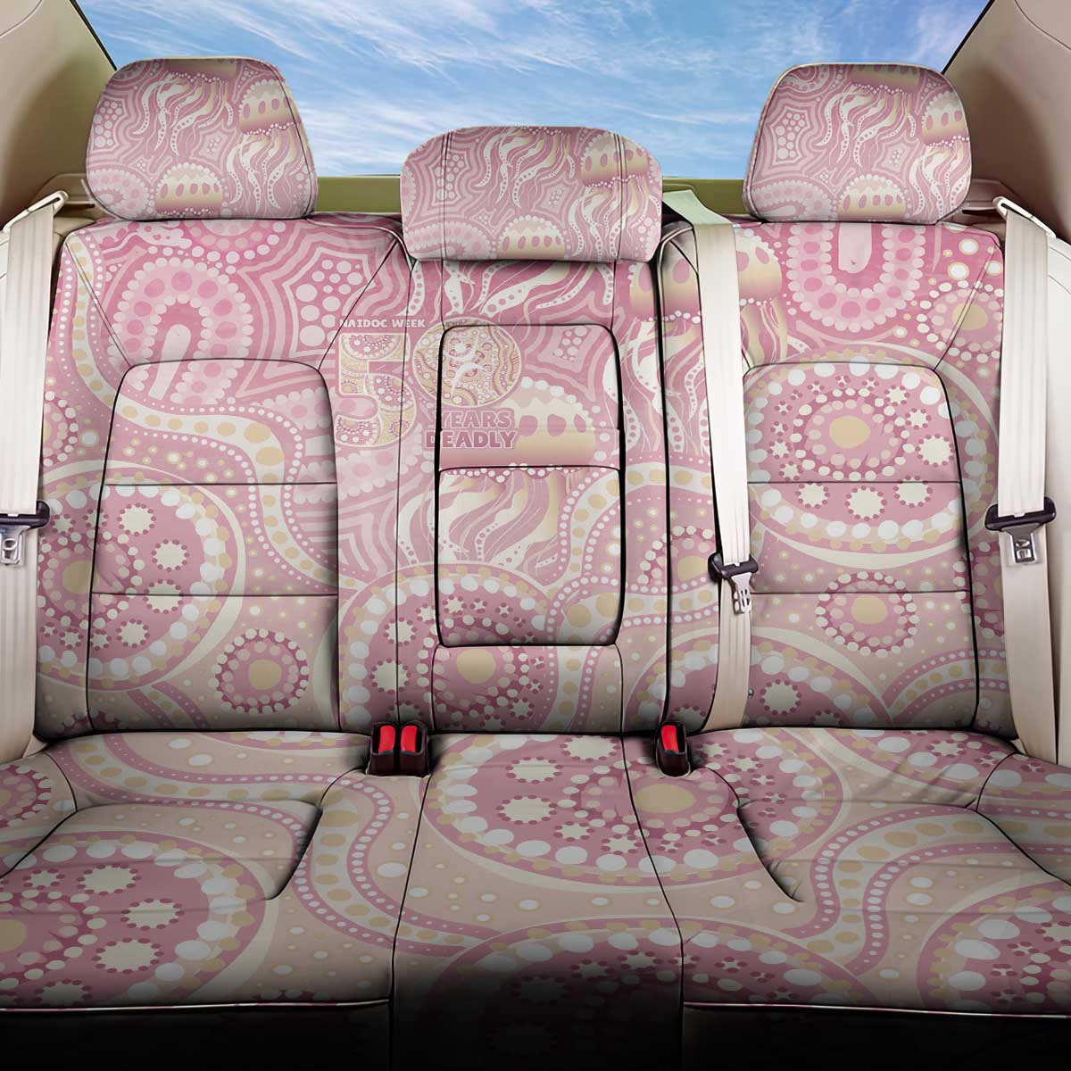Pastel NAIDOC Week 2026 First Nations Indigenous Back Car Seat Cover Jellyfish
