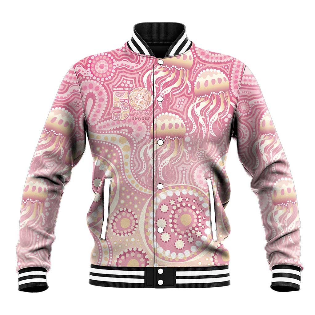 Pastel NAIDOC Week 2026 First Nations Indigenous Baseball Jacket Jellyfish