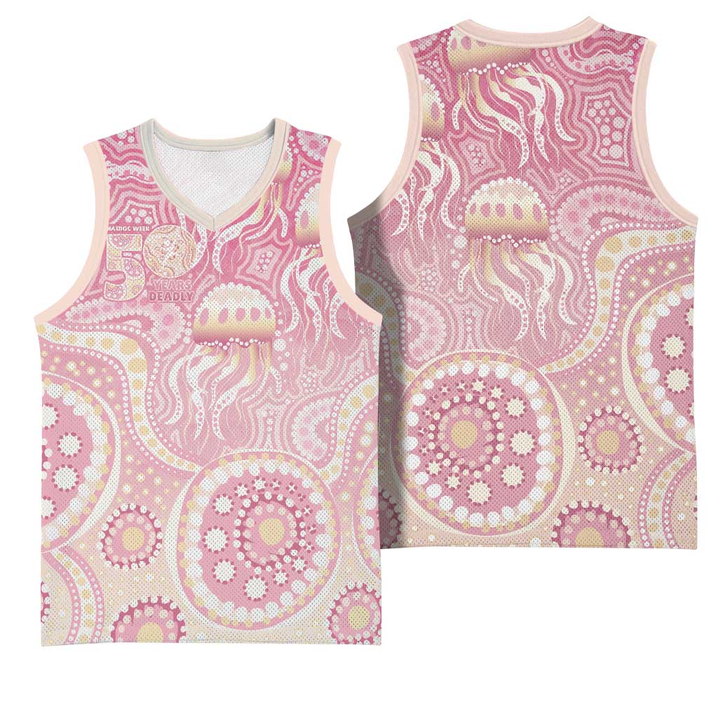 Pastel NAIDOC Week 2026 First Nations Indigenous Basketball Jersey Jellyfish
