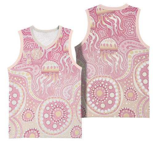 Pastel NAIDOC Week 2026 First Nations Indigenous Basketball Jersey Jellyfish
