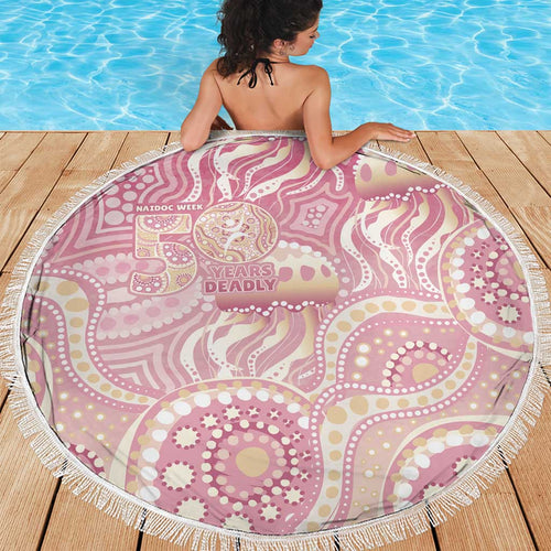 Pastel NAIDOC Week 2026 First Nations Indigenous Beach Blanket Jellyfish