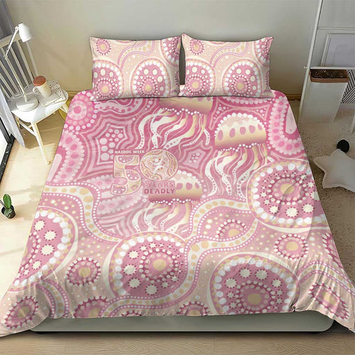 Pastel NAIDOC Week 2026 First Nations Indigenous Bedding Set Jellyfish