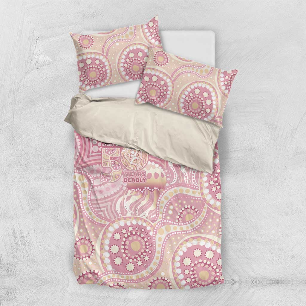 Pastel NAIDOC Week 2026 First Nations Indigenous Bedding Set Jellyfish