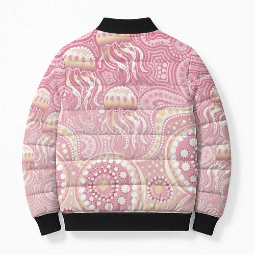 Pastel NAIDOC Week 2026 First Nations Indigenous Bomber Puffer Jacket Jellyfish