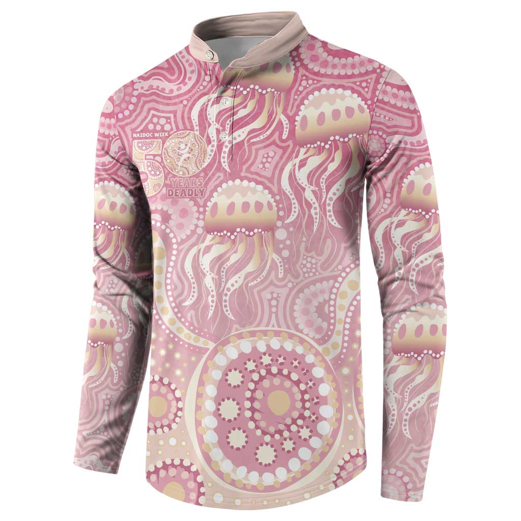Pastel NAIDOC Week 2026 First Nations Indigenous Button Sweatshirt Jellyfish