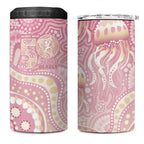 Pastel NAIDOC Week 2026 First Nations Indigenous 4 in 1 Can Cooler Tumbler Jellyfish