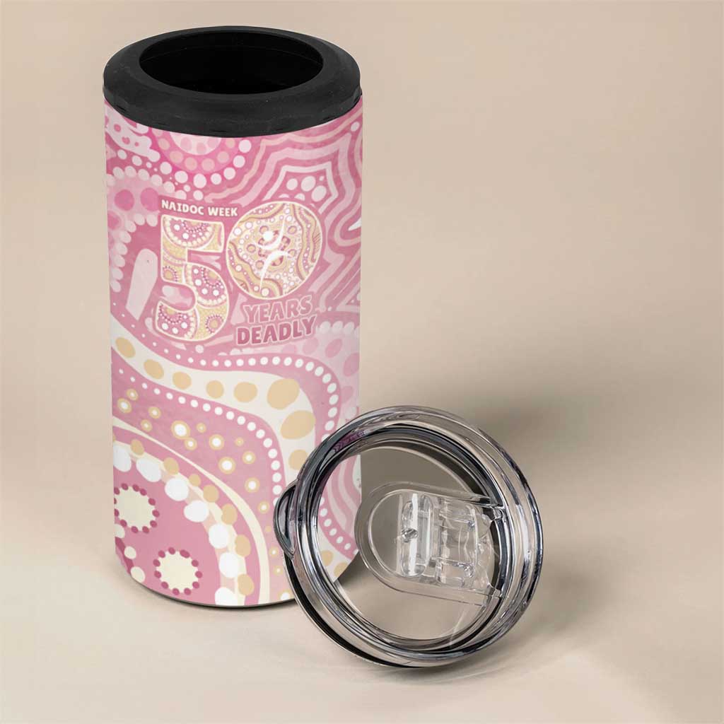 Pastel NAIDOC Week 2026 First Nations Indigenous 4 in 1 Can Cooler Tumbler Jellyfish