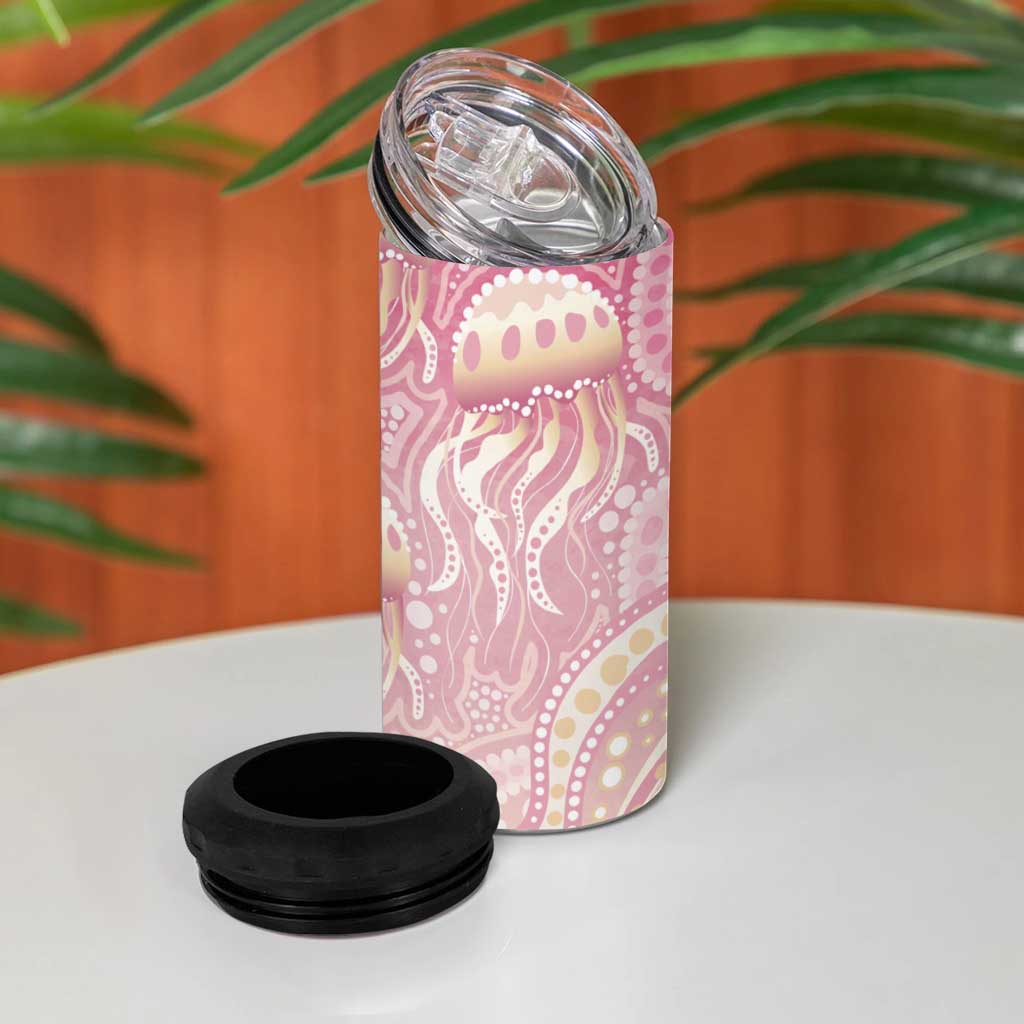Pastel NAIDOC Week 2026 First Nations Indigenous 4 in 1 Can Cooler Tumbler Jellyfish