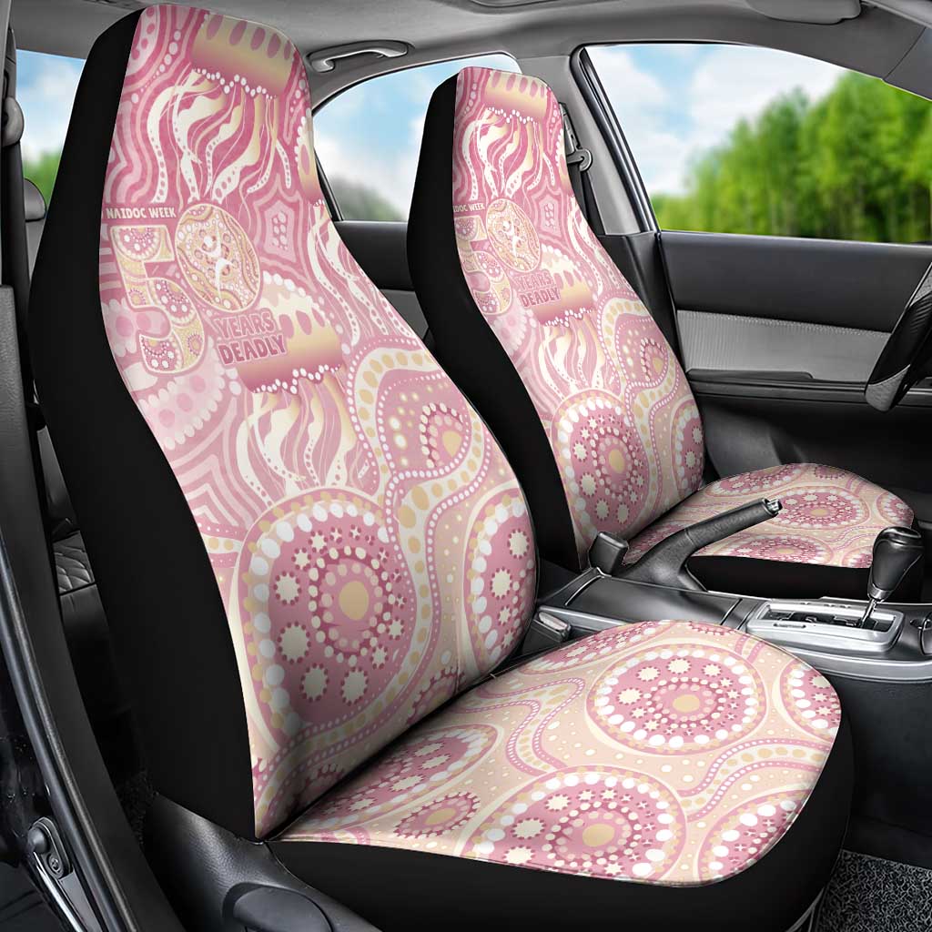 Pastel NAIDOC Week 2026 First Nations Indigenous Car Seat Cover Jellyfish