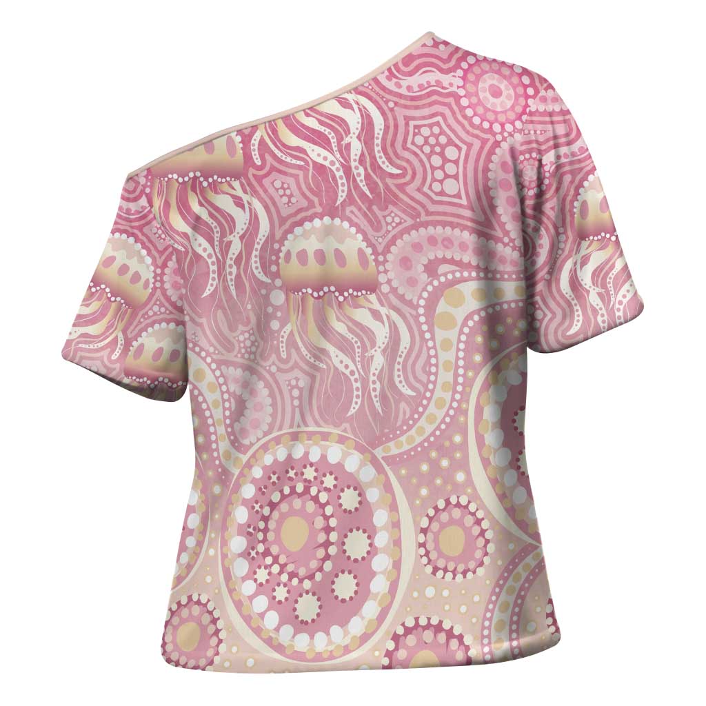 Pastel NAIDOC Week 2026 First Nations Indigenous Cross Shoulder Shirt Jellyfish