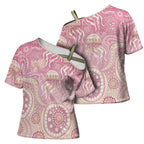Pastel NAIDOC Week 2026 First Nations Indigenous Cross Shoulder Shirt Jellyfish
