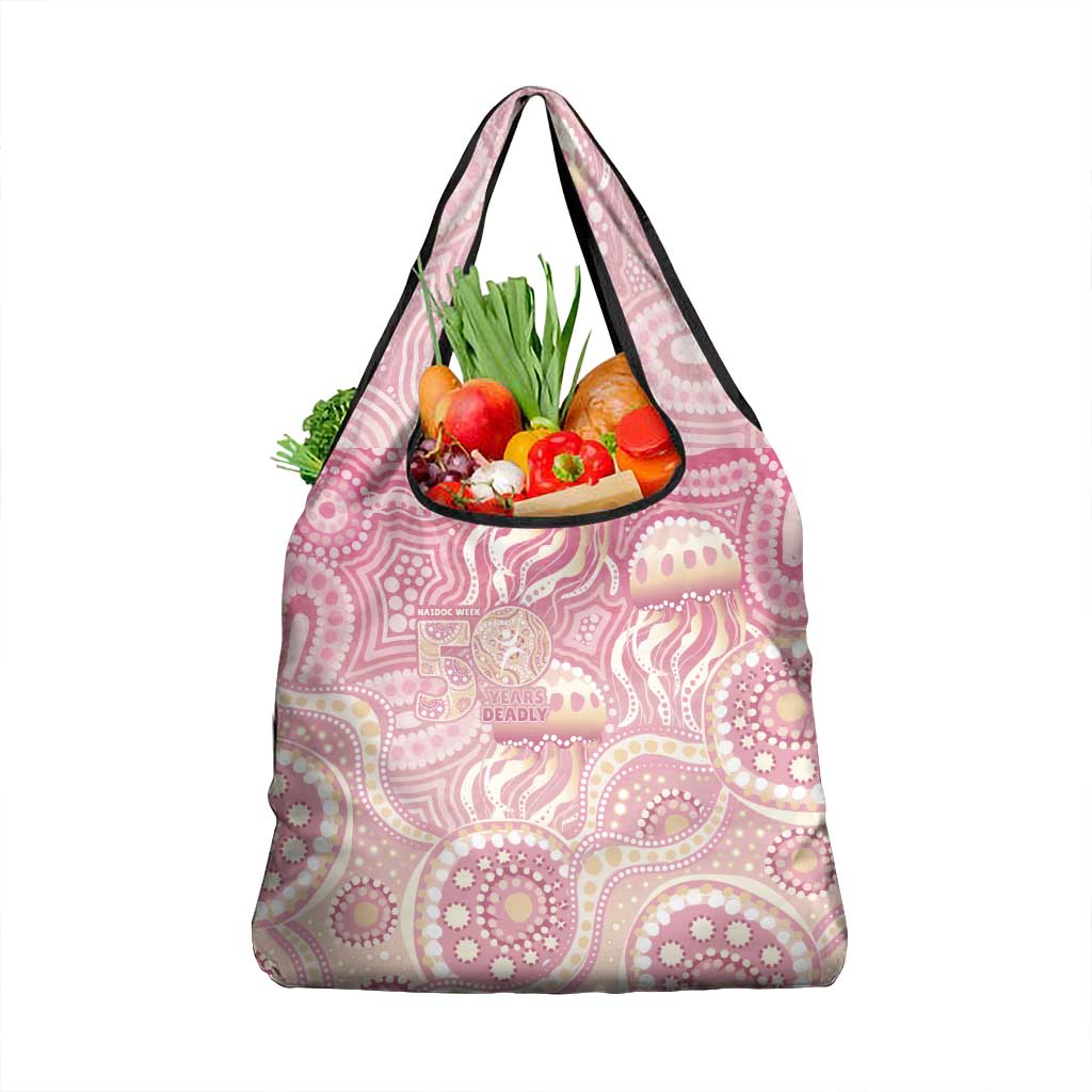 Pastel NAIDOC Week 2026 First Nations Indigenous Grocery Bag Jellyfish