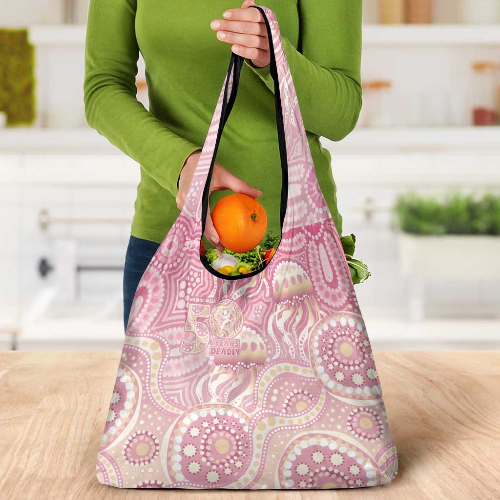 Pastel NAIDOC Week 2026 First Nations Indigenous Grocery Bag Jellyfish