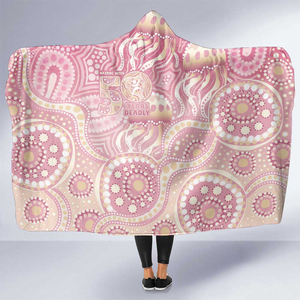Pastel NAIDOC Week 2026 First Nations Indigenous Hooded Blanket Jellyfish