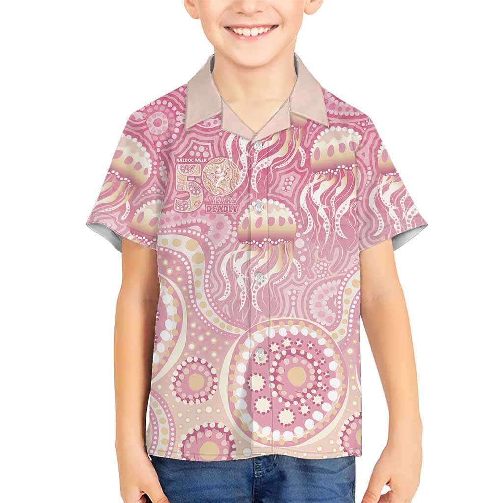 Pastel NAIDOC Week 2026 First Nations Indigenous Kid Hawaiian Shirt Jellyfish