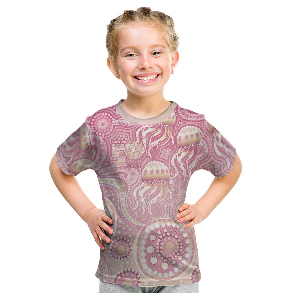 Pastel NAIDOC Week 2026 First Nations Indigenous Kid T Shirt Jellyfish