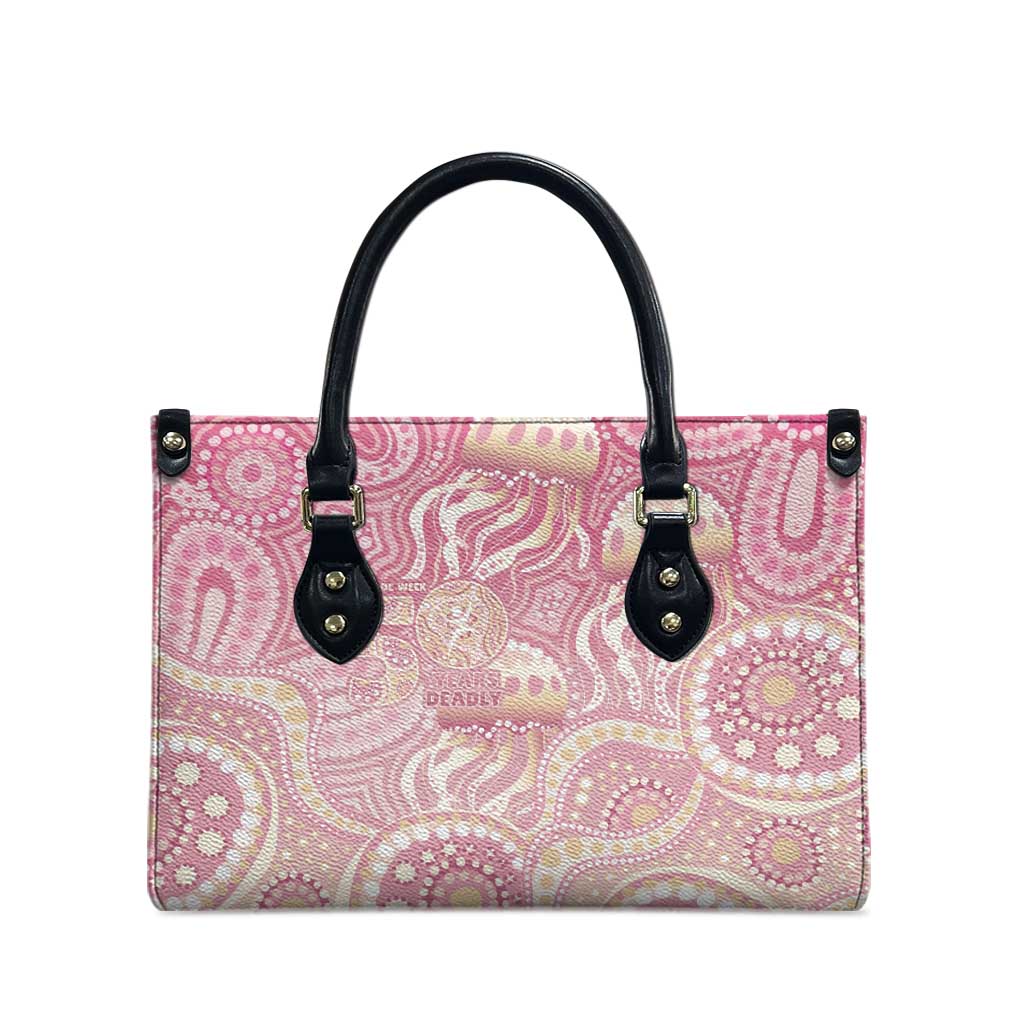 Pastel NAIDOC Week 2026 First Nations Indigenous Leather Bag Jellyfish