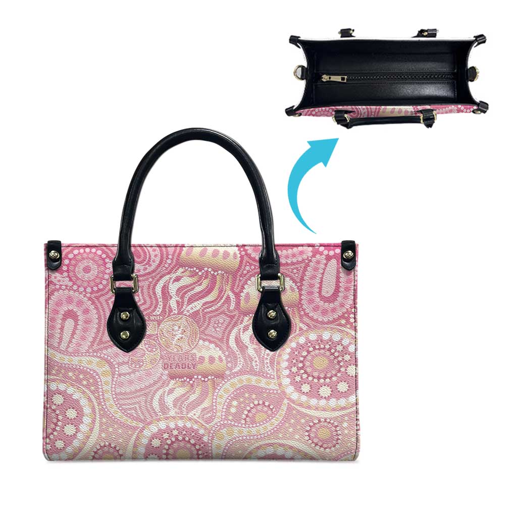 Pastel NAIDOC Week 2026 First Nations Indigenous Leather Bag Jellyfish
