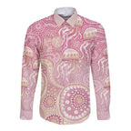 Pastel NAIDOC Week 2026 First Nations Indigenous Long Sleeve Button Shirt Jellyfish