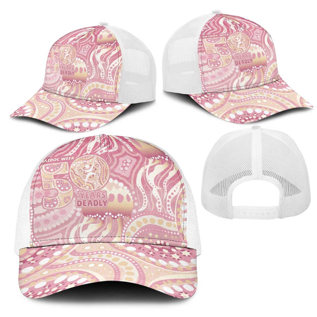 Pastel NAIDOC Week 2026 First Nations Indigenous Mesh Trucker Cap Jellyfish