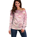 Pastel NAIDOC Week 2026 First Nations Indigenous Off Shoulder Sweater Jellyfish
