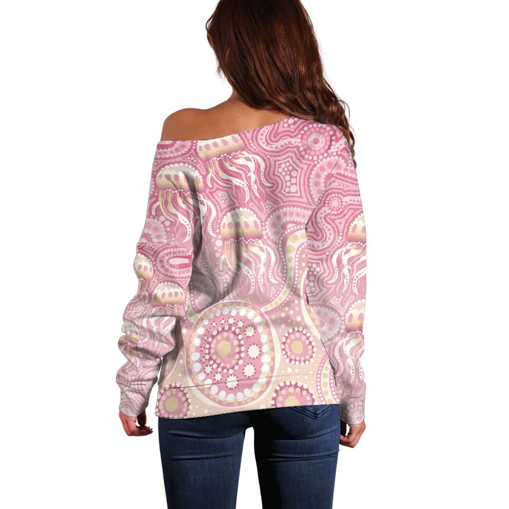 Pastel NAIDOC Week 2026 First Nations Indigenous Off Shoulder Sweater Jellyfish