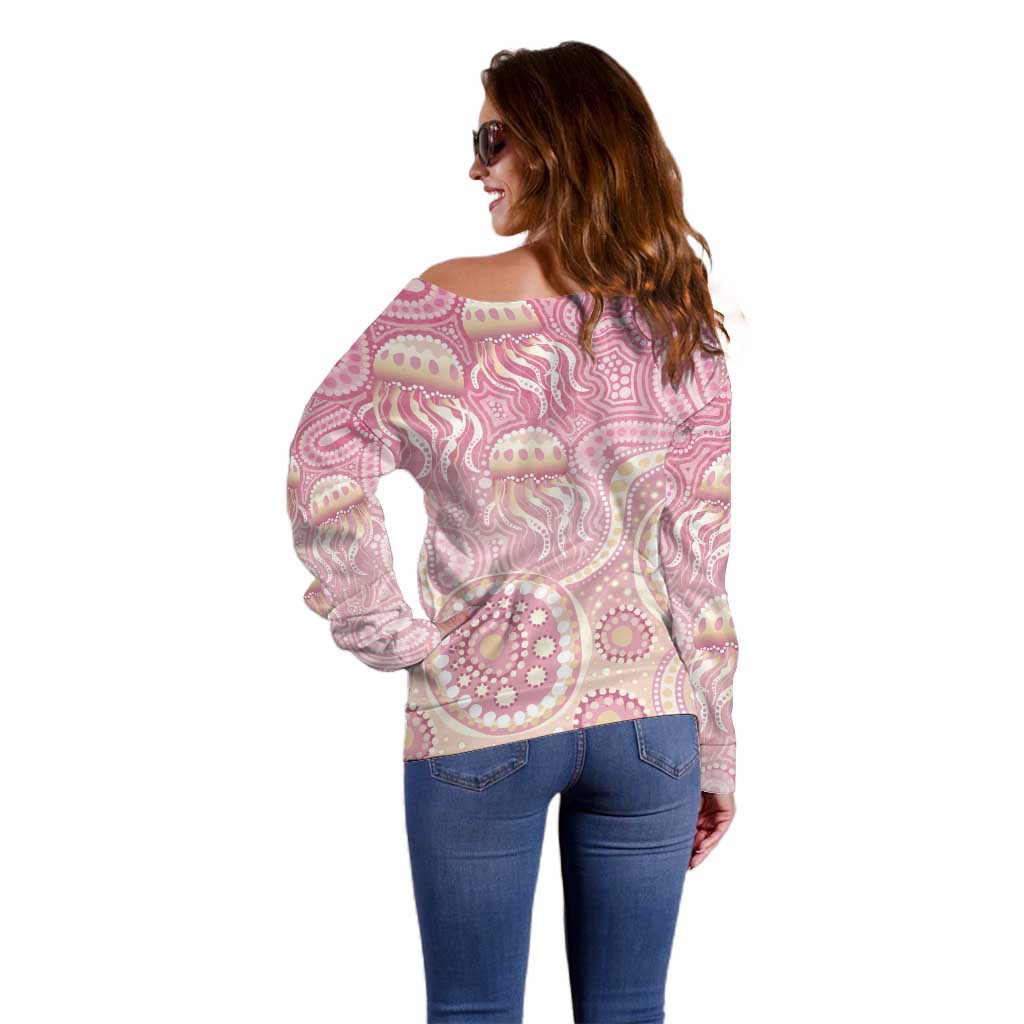 Pastel NAIDOC Week 2026 First Nations Indigenous Off Shoulder Sweater Jellyfish