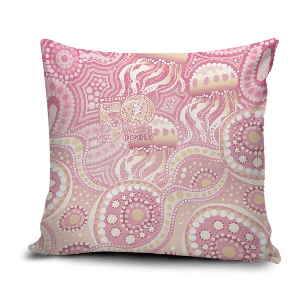 Pastel NAIDOC Week 2026 First Nations Indigenous Pillow Cover Jellyfish