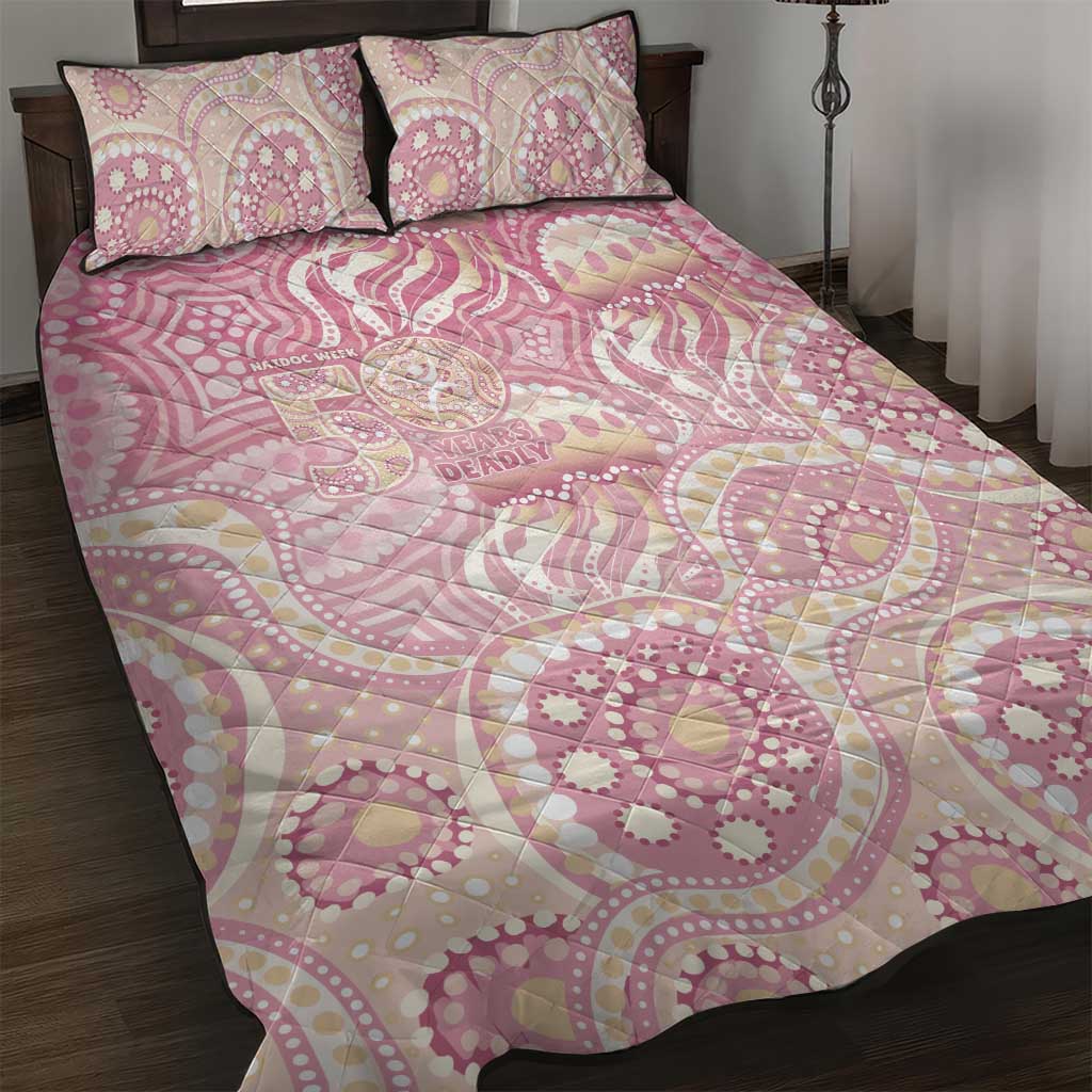 Pastel NAIDOC Week 2026 First Nations Indigenous Quilt Bed Set Jellyfish