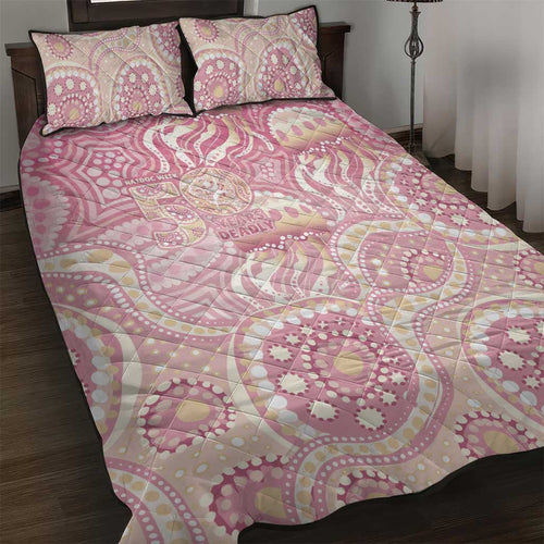 Pastel NAIDOC Week 2026 First Nations Indigenous Quilt Bed Set Jellyfish