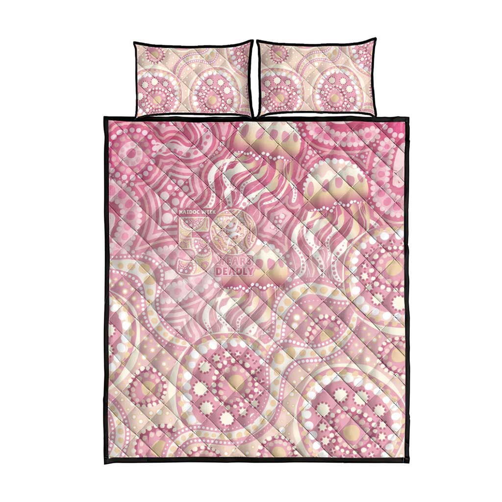 Pastel NAIDOC Week 2026 First Nations Indigenous Quilt Bed Set Jellyfish